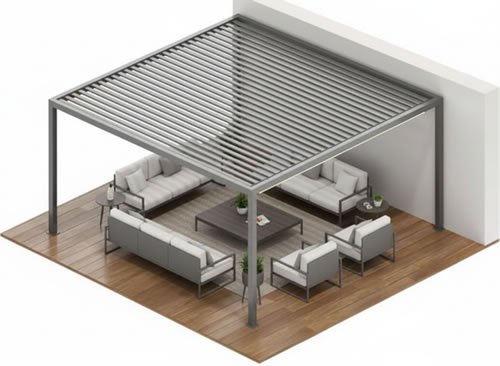 Pérgolas metálicas para terrazas, patios y jardines en Bogotá, Colombia. Multicorp Ingeniería SAS.