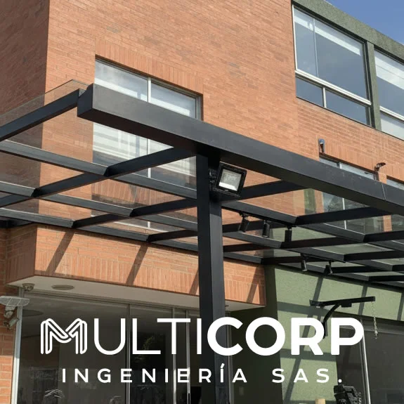 Diseño de marquesinas automáticas a control remoto o corredizas manuales en Bogotá, Colombia. Multicorp Ingeniería SAS.